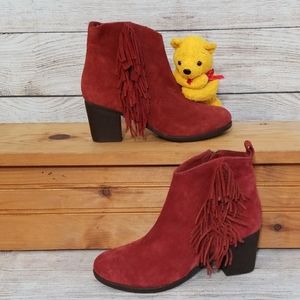 Matisse Cloey Suede Fringed Heeled Bootie